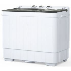 Twin Tub with Built-in Drain Pump XPB65-2168S 26Lbs Semi-automatic Twin Tube Washing Machine for Apartment, Dorms, RVs, Camping and More
