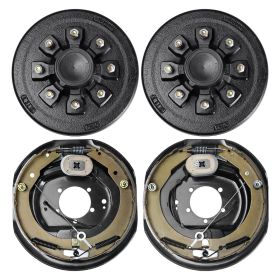 VEVOR Trailer Hub Drum Kits 8 on 6.5" B.C. with 12" x 2" Electric Brakes, Self-Adjusting Trailer Brake Assembly for 7000 lbs Axle, 5-Hole Mountin